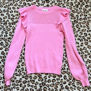 Pink Ruffled Sweater